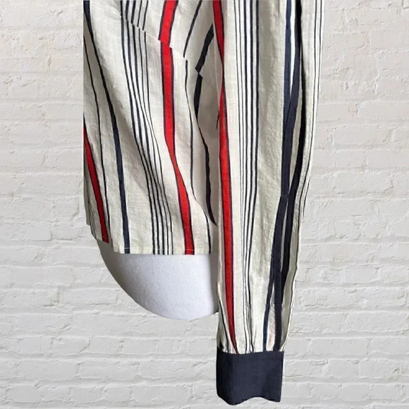 NWT Fate by LFD Striped Long Sleeve Top Blue Red Size Small - Picture 6 of 8